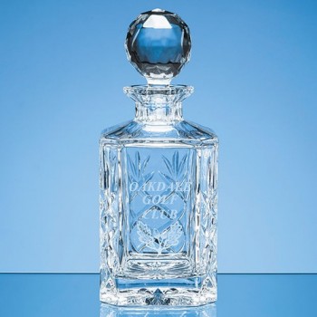 Blenheim Lead Crystal Square Spirit Decanter