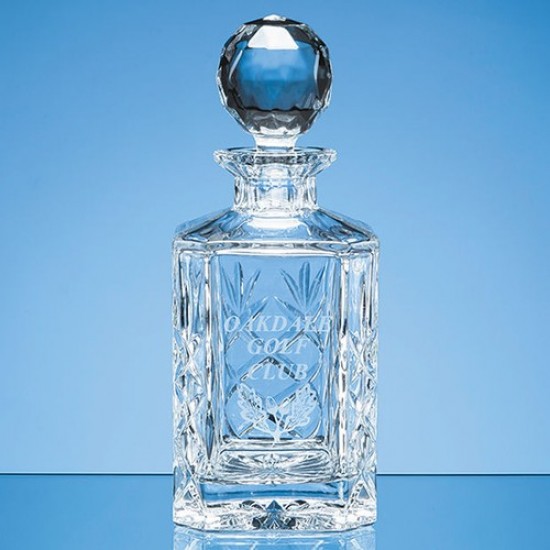 Blenheim Lead Crystal Square Spirit Decanter