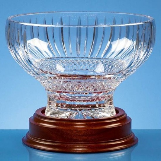 22cm Lead Crystal Heeled Presentation Bowl