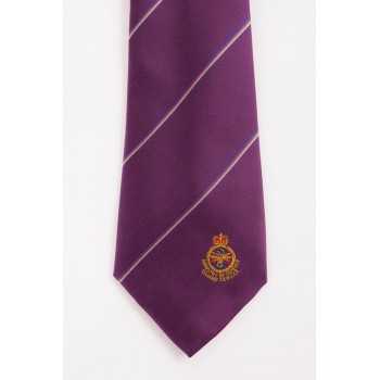 Woven Polyester Striped Crest Design